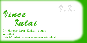 vince kulai business card